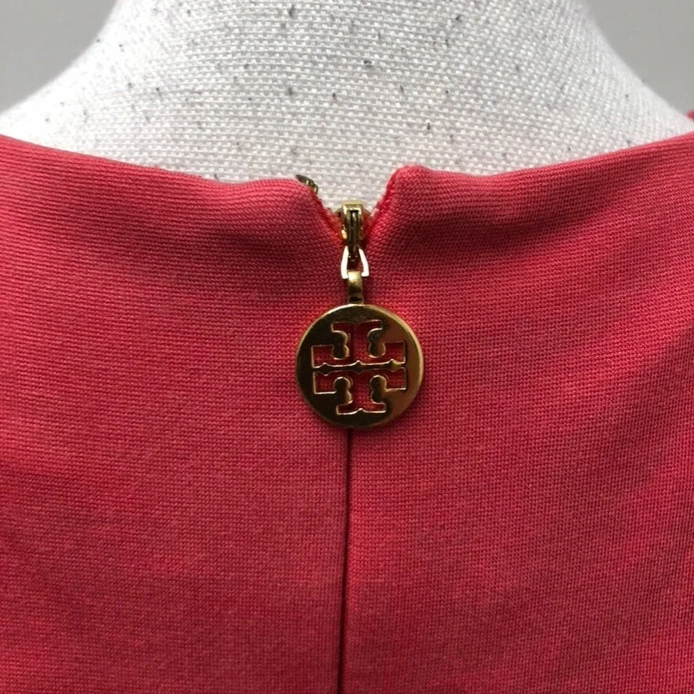 Tory Burch Shift Dress Womens Small Coral Red Business Office Career Teacher‎